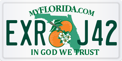 FL license plate EXRJ42