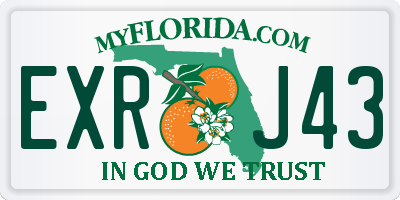 FL license plate EXRJ43