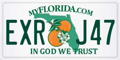 FL license plate EXRJ47
