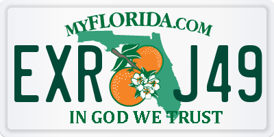 FL license plate EXRJ49