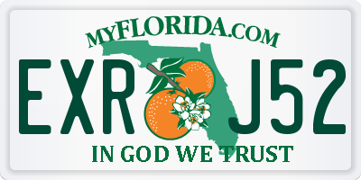 FL license plate EXRJ52
