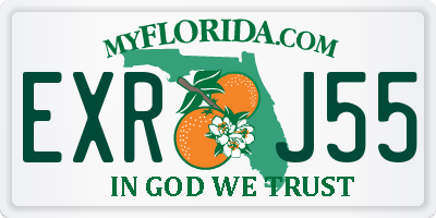 FL license plate EXRJ55