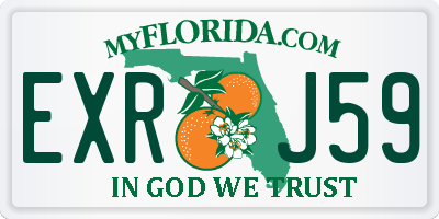 FL license plate EXRJ59