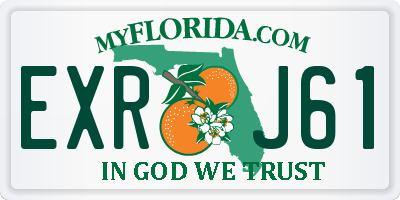 FL license plate EXRJ61