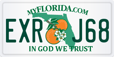 FL license plate EXRJ68