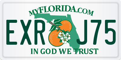 FL license plate EXRJ75