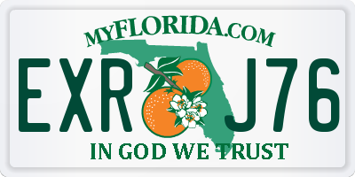 FL license plate EXRJ76