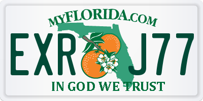FL license plate EXRJ77