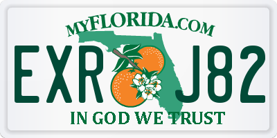 FL license plate EXRJ82