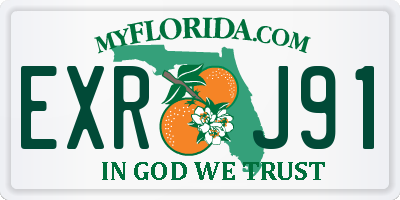 FL license plate EXRJ91