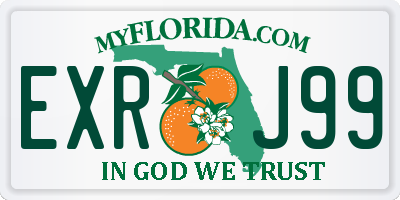 FL license plate EXRJ99