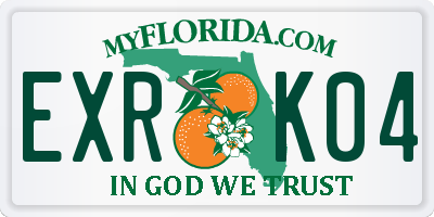 FL license plate EXRK04
