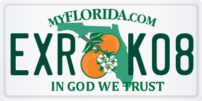 FL license plate EXRK08