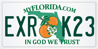 FL license plate EXRK23