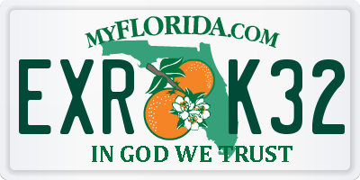 FL license plate EXRK32