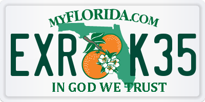 FL license plate EXRK35
