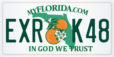 FL license plate EXRK48