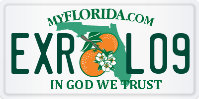 FL license plate EXRL09