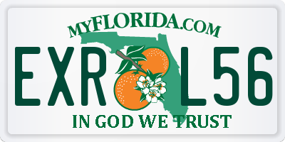FL license plate EXRL56
