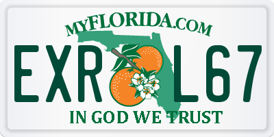 FL license plate EXRL67