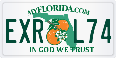 FL license plate EXRL74