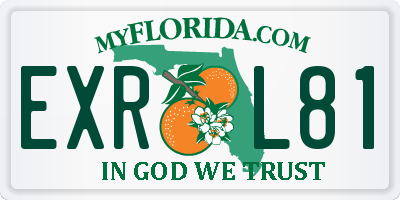 FL license plate EXRL81