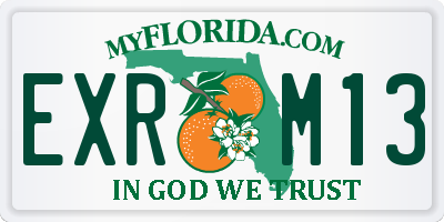 FL license plate EXRM13