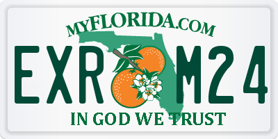 FL license plate EXRM24