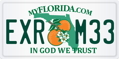 FL license plate EXRM33