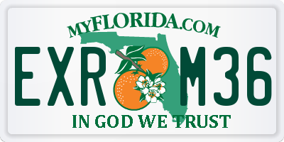 FL license plate EXRM36