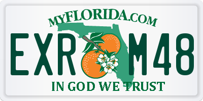 FL license plate EXRM48