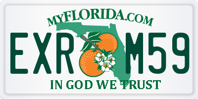 FL license plate EXRM59