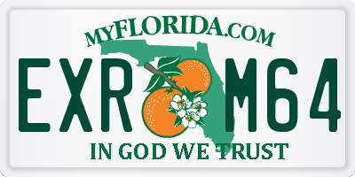 FL license plate EXRM64