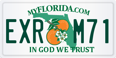 FL license plate EXRM71