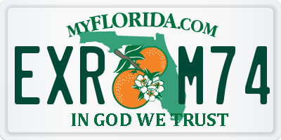 FL license plate EXRM74