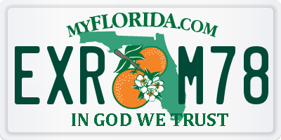 FL license plate EXRM78