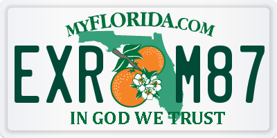 FL license plate EXRM87