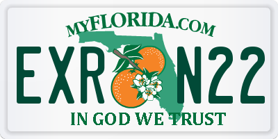 FL license plate EXRN22