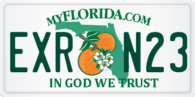 FL license plate EXRN23