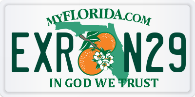 FL license plate EXRN29