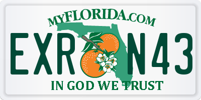 FL license plate EXRN43
