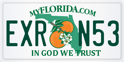 FL license plate EXRN53