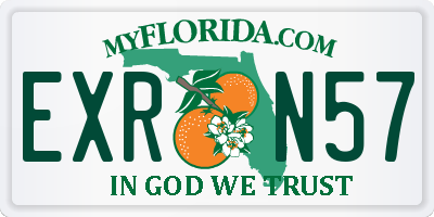 FL license plate EXRN57