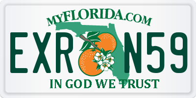 FL license plate EXRN59