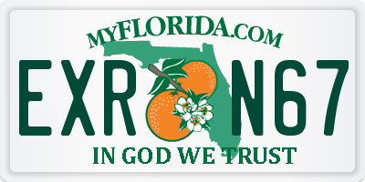 FL license plate EXRN67