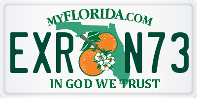 FL license plate EXRN73