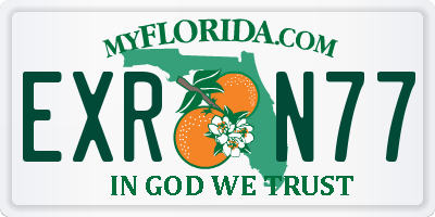 FL license plate EXRN77