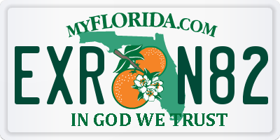 FL license plate EXRN82