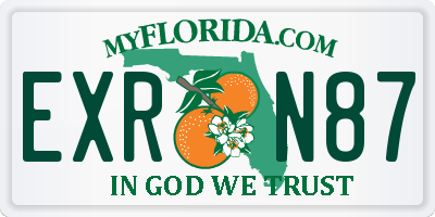 FL license plate EXRN87