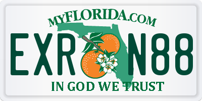 FL license plate EXRN88
